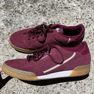 Adidas Maroon Gum Soles Sneakers